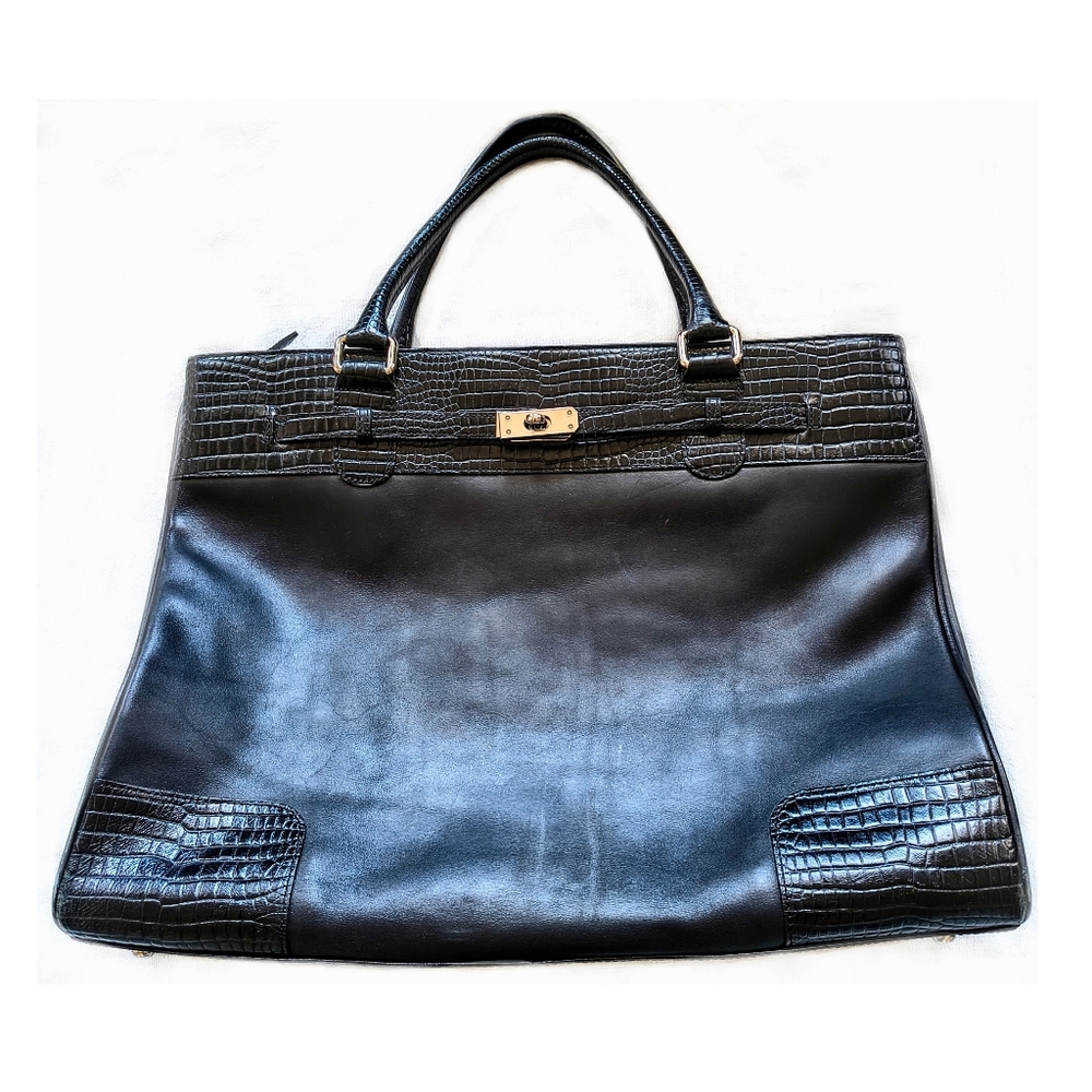 Vintage Levenger Leather Carry Briefcase